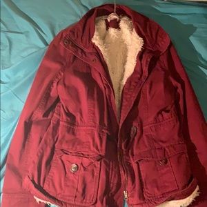 A red fuzzy coat for the winter